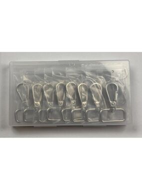 Silver Lobster Clasp Swivel Hooks - Pack of 8
